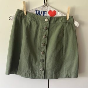 Target Brand Green Khaki Mini Skirt
